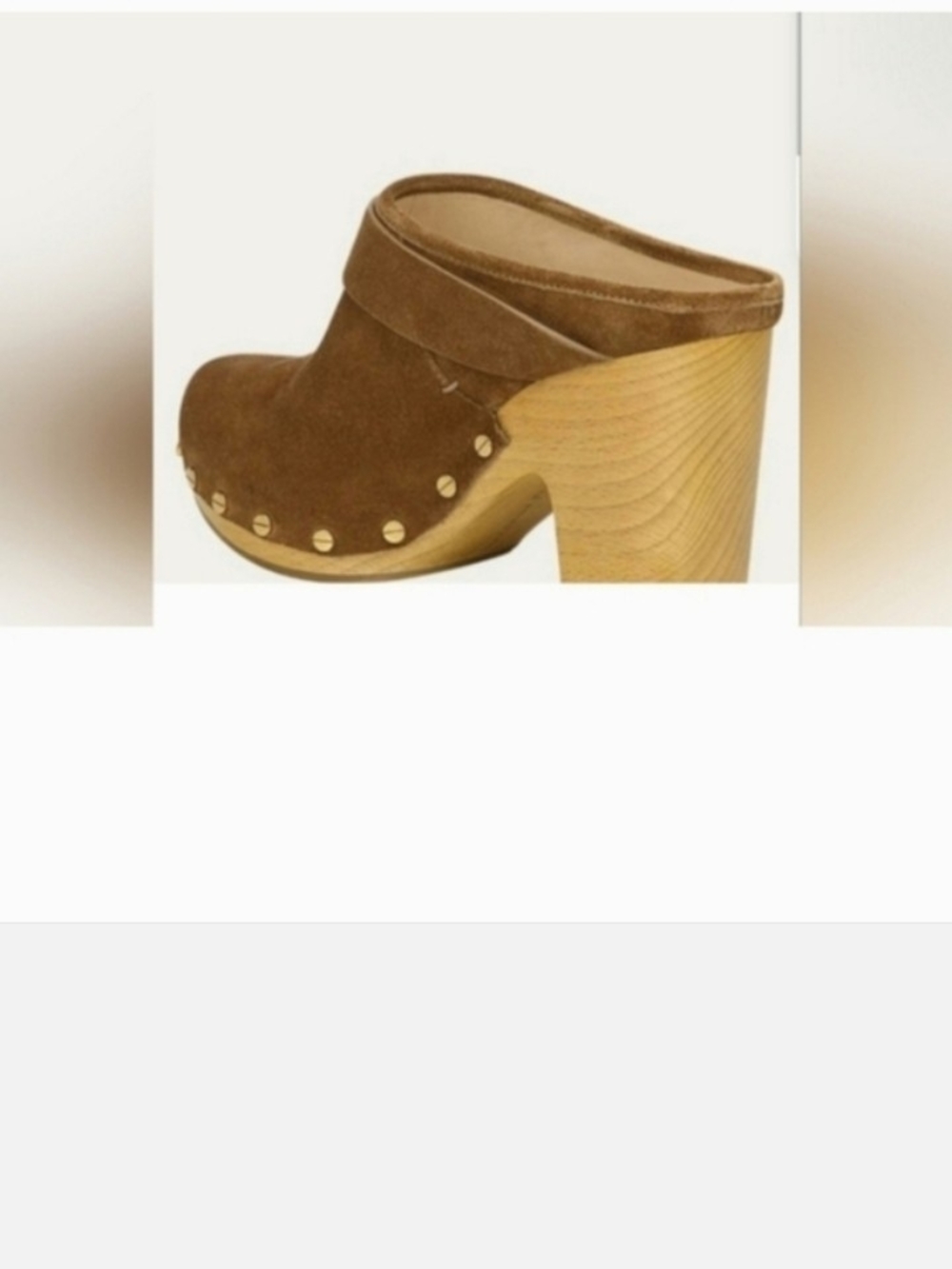 NWOT Veronica Beard Tan Suede Slip-On Clogs - Picture 10 of 16